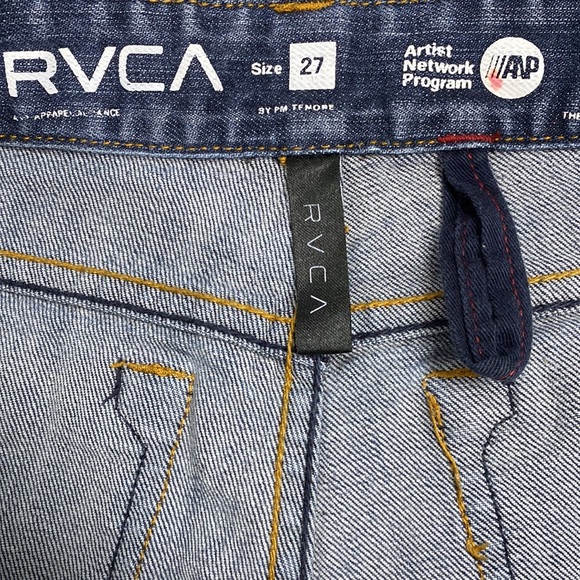 RVCA Jeans 8” Rise, Medium Blue Wash - Picture 3 of 11